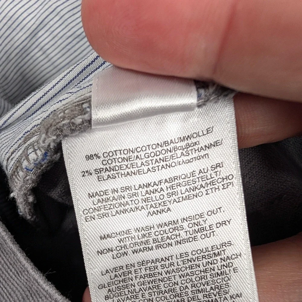 Brooks‎ Brothers Pants Mens 38x30 Gray Corduroy Stretch 5 Pocket Chino Casual - Picture 4 of 11